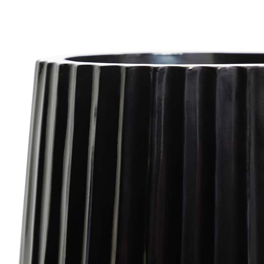 24" Black Modern Vase